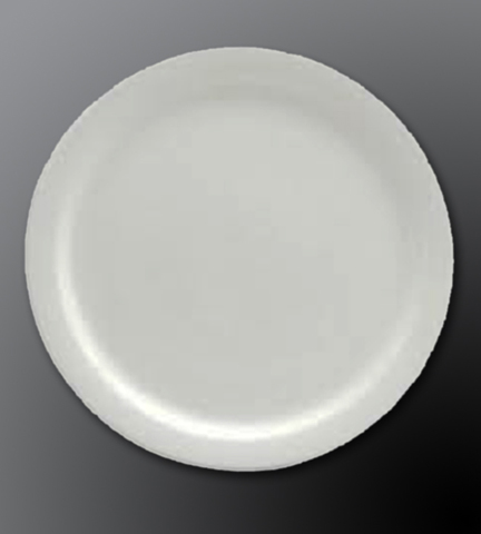 Narrow Rim Porcelain Dinnerware Alpine White Plate 10.375" Dia.